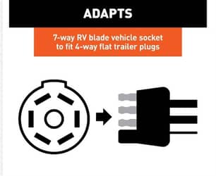 Thumbnail of the 5' ELECTRICAL ADAPTER HARNESS (7-WAY RV BLADE VEHICLE TO 4-WAY FLAT TRAILER)