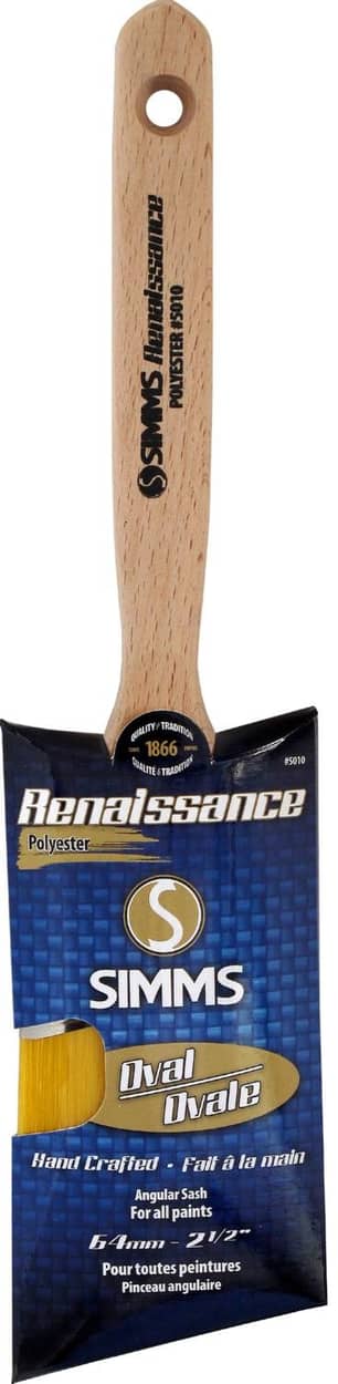 Thumbnail of the Renaissance 64mm angular Oval brushes, Nylyn blend filaments superior pick-up and release for all paints