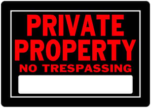 Thumbnail of the 10" X 14" Sign - Private Property