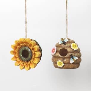 Thumbnail of the Resin Sunflower OR Beehive Birdhouse Assorted Styles