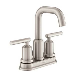 Thumbnail of the Moen Gibson Spot Resist Brushed Nickel Two-Handle High Arc Bathroom Faucet