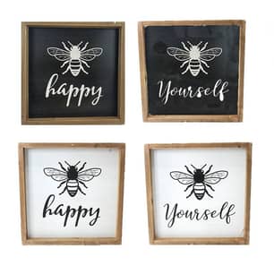 Thumbnail of the 4 ASSORTED WOOD BEE SIGNS
