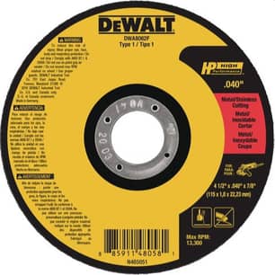 Thumbnail of the Dewalt® T1 High Performance™ Cut-Off Wheel 4-1/2" x .040" x 7/8"