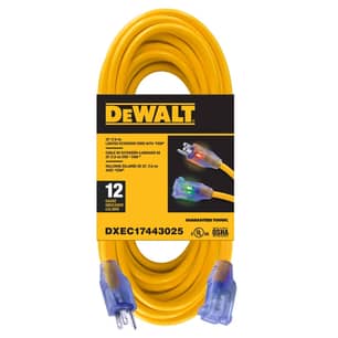 Thumbnail of the Dewalt® 12/3 SJTW LIGHTED 25' EXTENSION CORD- Yellow