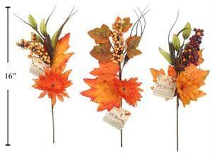 Thumbnail of the Harvest 13.5"L Maple Leaves Decor w/Berries