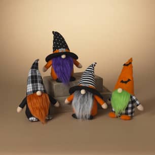 Thumbnail of the 10"H Plush Halloween Gnome Figure