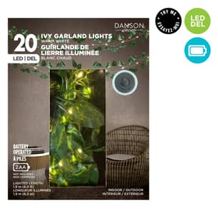 Thumbnail of the IVY LEAF GARLAND WITH 20 MICRODOT LIGHTS. W.WHITE