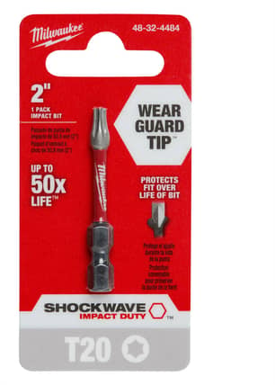 Thumbnail of the MILWAUKEE 2 IN. TX20 SHOCKWAVE™ IMPACT TORX BITS