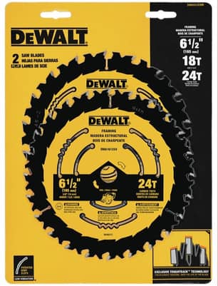 Thumbnail of the Dewalt® Circular Saw Blade 6 1/2" 18T & 24T Set