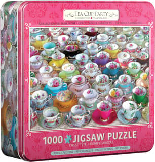 Thumbnail of the 1000-PIECE TEA CUP PARTY PUZZLE IN A TIN