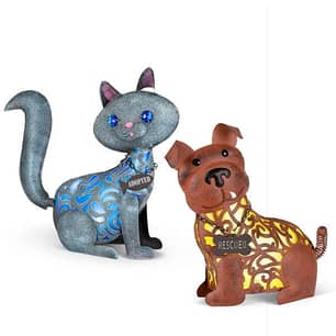 Thumbnail of the Cat or Dog Solar Statue - 14" Assorted