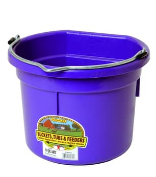 Thumbnail of the 8 Quart Flat Back Plastic Bucket Purple