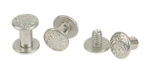 Thumbnail of the Weaver Leather Chicago Screw Handy Pack - Floral Nickle Brass 6PK