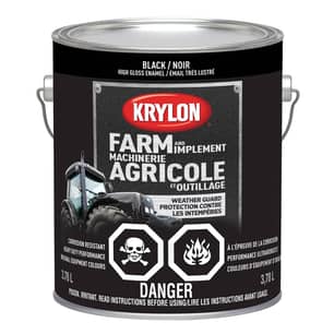 Thumbnail of the Krylon High Gloss Farm and Implement Enamel Paint Black 3.78L