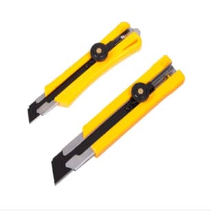 Thumbnail of the Heavy-duty snap-off utility knife, 25 mm, 8-section black blade included + heavy-duty snap-off utility knife, 18 mm