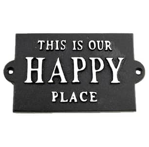 Thumbnail of the CAST IRON OUR HAPPY PLACE SIGN