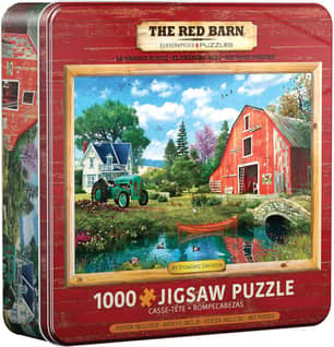 Thumbnail of the 1000-PIECE THE RED BARN PUZZLE IN A TIN
