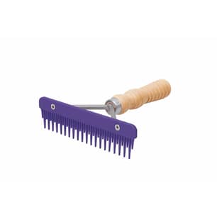 Thumbnail of the Weaver Leather Fluffer Comb with Wood Handle and Replaceable Purple Plastic Blade