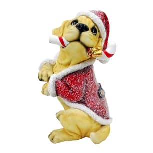 Thumbnail of the Christmas Santa Golden Labrador Puppy Statuary