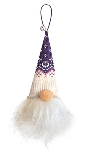 Thumbnail of the History & Heraldry Christmas Light-Up Gnome Ornament - Blank Purple/White