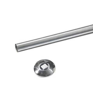 Thumbnail of the 6 FT ALUMINUM SHOWER ROD & CONCEALED FLANGES POLISHED CHROME