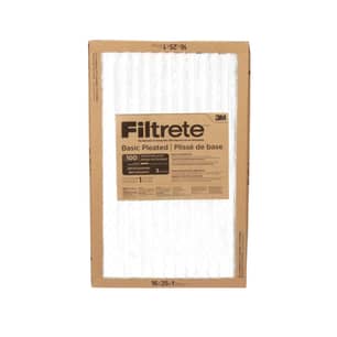 Thumbnail of the Filtrete™ Basic Pleated Air Filter, Microparticle Performance Rating 100, 16 in x 25 in x 1 in, 2 per pack