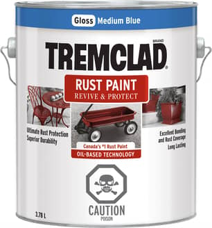 Thumbnail of the Tremclad Rust Paint Medium Blue 3.78L