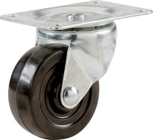 Thumbnail of the 1-1/4-Inch Rubber Swivel Plate Caster, 30-lb Load Capacity