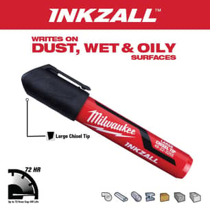 Thumbnail of the MILWAUKEE INZALL 3PK L CHISEL TIP BLACK MARKER