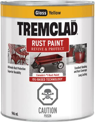 Thumbnail of the Tremclad Rust Paint Yellow 946ml