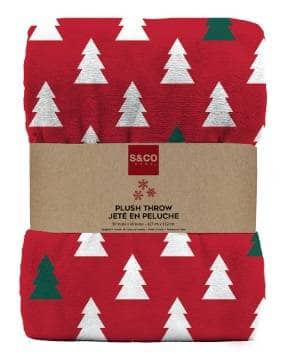 Thumbnail of the S&CO. HOME Throw Xmas Knit Prited 48X60 Merry Trees