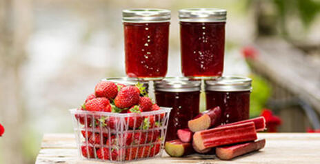 Read Article on Strawberry Rhubarb Spring Celebration Jam 