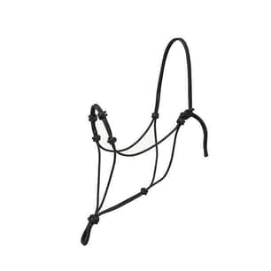 Thumbnail of the Weaver Leather Silvertip Four Knot Rope Halter, Average, BLack