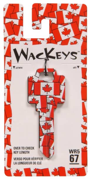 Thumbnail of the Wackey Key Blank - Canadian Flag - #67