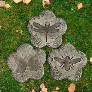 Thumbnail of the Nature Themed Stepping Stones, Set of 3, 10-inch D