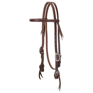 Thumbnail of the Working Tack Straight Browband Headstall with Floral Hardware