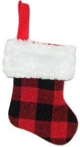 Thumbnail of the Mini Stocking 6" W/Faux White Fur Cuff Red/Black C