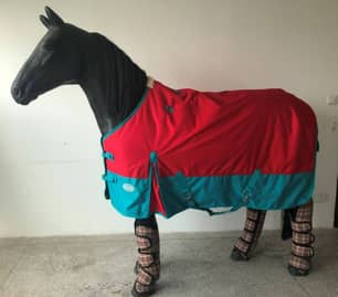 Thumbnail of the Harvest Gear Rust and Teal Horse Blanket