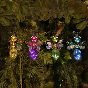 Thumbnail of the Solar Hanging Butterfly/Dragonfly LED Décor