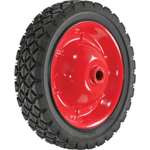 Thumbnail of the 7-Inch Semi-Pneumatic Rubber Tire, Steel Hub with Ball Bearings, Diamond Tread, 1/2-Inch Bore Centered Axle