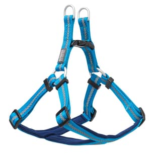 Thumbnail of the Reflective Neoprene Lined Dog Harness Large Blue