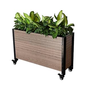 Thumbnail of the Everbloom® Mobile Deep Trough Brown Planter