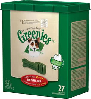Thumbnail of the GREENIES® Original Canine Dental Chews - Regular Size - Treat TUB-PAK™ Package (27 oz.) - 27 Count