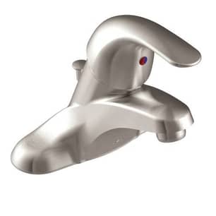 Thumbnail of the Moen Adler Spot Resist Brushed Nickel One-Handle Low Arc Bathroom Faucet