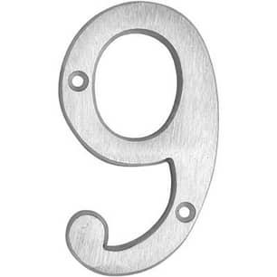 Thumbnail of the #9 CLASSIC 4 INCH HOUSE NUMBER BRUSHED ALUMINUM