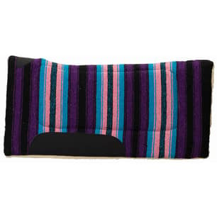 Thumbnail of the Acrylic Saddle Pad, Contoured, Pink/Purple Stripe
