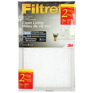 Thumbnail of the Filtrete™ Clean Living Basic Dust Filter 16" x 25" x 1" 2 Pack