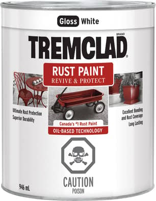 Thumbnail of the Tremclad Rust Paint Gloss White 946ml