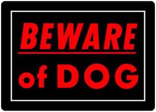Thumbnail of the Hillman 840143 Beware of Dog Sign, Black and Red Aluminum Metal, 10x14 Inches 1-Sign
