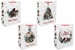 Thumbnail of the DELUXE LARGE GLITTER  XMAS BAGS - 4 ASST BIRDS